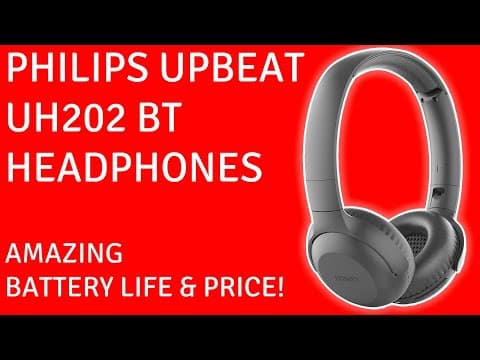 Philips UH202 Review - UpBeat Bluetooth Headphone - Amazing Battery Life!