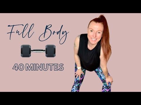 40 MINUTES FULL BODY Strength At Home Follow Along Workout With Dumbbells