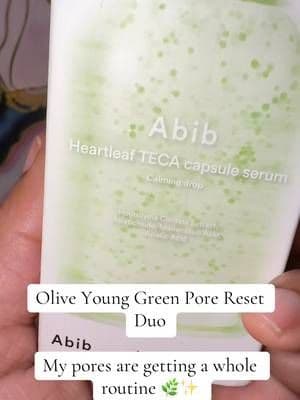 This green Olive Young duo pairs pore-focused skincare in one convenient set. Perfect when you want a simple two-product addition instead of collecting another five random bottles. 😂 #OliveYoung #PoreCare #KoreanSkincare #KBeauty #TikTokShop