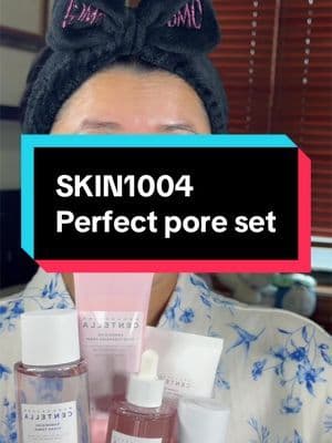 Skin1004 Perfect Pore Set works so well on my oily skin🥰 It’s 50% off right now on Tiktok Shop🛒 @SKIN1004 US #SKIN1004 #tiktokshopcreatorpicks #koreanskincare #centella #skincare
