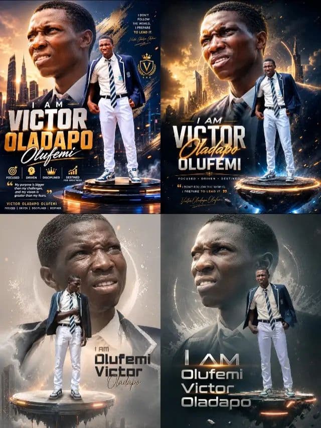 how to edit your picture with chat gpt 1. OPEN CHAT GPT 2. UPLOAD YOUR PICTURE 3. USE THIS PROMPT TO HAVE YOUR RESULT👇👇👇 Create a cinematic futuristic poster using two separate images provided by me: • Image 1 (Background Image): Use my uploaded portrait photo as the large background face. The face should appear oversized, soft-focused, ultra-realistic, slightly looking upward, blended smoothly into a clean minimal background with light abstract splash textures and futuristic glow accents. • Image 2 (Standing Person): Use my second uploaded full-body photo as the foreground subject standing confidently on a floating platform. The subject should look natural, sharply detailed, and realistically composited into the scene with correct lighting, shadows, and perspective matching the background image. Style: hyper-realistic cinematic poster, futuristic hero aesthetic, modern editorial design. Text on poster: I AM Olufemi Victor Oladapo Place bold modern typography below or beside the subject with sleek futuristic font styling. Lighting: studio cinematic lighting, soft rim light, subtle neon glow accents, realistic skin tones. Effects: depth of field, soft atmospheric haze, light particles, premium poster finish. Composition: layered depth with foreground subject, mid-ground typography, and background portrait face. Quality: ultra-sharp, photorealistic, high dynamic range, 8K resolution, ultra-detailed textures. Mood: powerful, confident, inspirational, modern futuristic identity poster. Make the final result look real, clean, premium, and professionally designed — like a movie character introduction poster. Make it futuristic cinematic portrait, editorial magazine cover, ultra realistic composite, luxury branding poster, volumetric lighting, sharp focus, masterpiece quality. #creatorsearchinsight #chatgpt #aiphotoediting #photoediting #tutorial