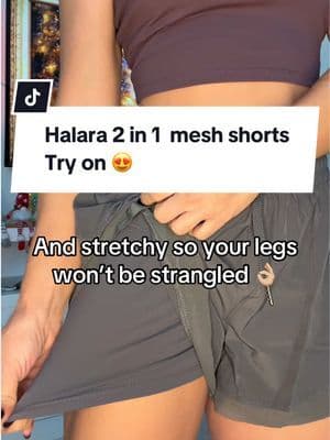 These 2-1 Halara Shorts are SO comfortable and cute! #halara @Halara_official #tiktokshopblackfriday #tiktokshopcybermonday #gymwear #runningshorts