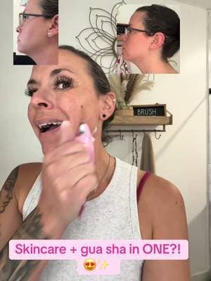 This Medicube PDRN Collagen Neck Wrinkle Cream has a built-in gua sha applicator that makes my skincare routine feel so luxurious! 💗 #TikTokShop #Medicube #PDRN #KoreanSkincare #selfcarefinds