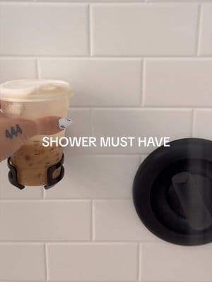 POV: turning my shower into a luxury spa experience ☕🚿✨ #ShowerCaddy #StarbucksRun #SelfCareRoutine #AmazonFinds #showertok
