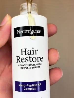 #AD Probando la nueva línea de Neutrogena Hair Restore 💙 and advanced growth support serum ✨ #HairRestore #ad @Neutrogena @Walmart