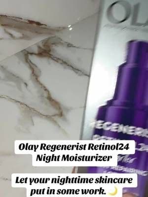 Olay Regenerist Retinol24 Night Moisturizer combines retinol with moisturizing ingredients to hydrate while helping improve the appearance of fine lines, texture, and uneven-looking skin. #TikTokShop #Olay #Retinol24 #NighttimeSkincare #Retinol