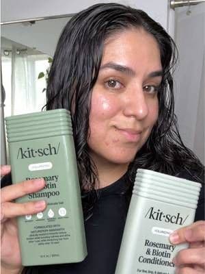Postpartum hair loss? Thinning hair? Try @Kitsch Rosemary & Biotin Shampoo & Conditioner #tiktokshop #postpartumhairgro
