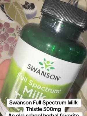 Swanson Full Spectrum Milk Thistle offers 500mg of milk thistle in vegan capsules. A straightforward botanical supplement for those exploring herbal wellness products. ✨ #SwansonVitamins #MilkThistle #HerbalSupplements #WellnessRoutine #TikTokShop