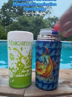 Cold drinks 🤝 pool days 🌴 Frost Buddy Margaritaville collection is officially my summer personality 😎 Keeps cans & bottles ice cold while you soak up the sunshine ☀️ Which design are you grabbing first? 🍹✨ #TikTokShop #FrostBuddy #Margaritaville #SummerFinds #PoolDayEssentials