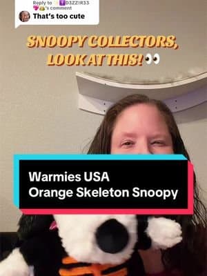 Replying to @β¨βοΈD3ZZ!R33ππ Calling all Snoopy and Peanuts collectors! π§‘πΎπ€ @Warmies Orange Skeleton Snoopy features