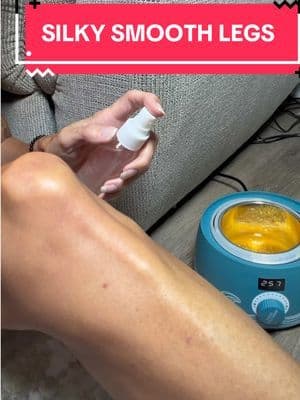 @Tress Wellness has this amazing beginners waxing kit with everything you need to wax from home! #ad #tresswellness #smoothlegs #silkyskin #wax