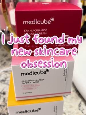 Baby Medicube did NOT come to play with these 😭🩷 Three different capsule creams depending on what your skin is needing and they’re so easy to use! If you’ve been wanting to try Medicube, now is the time because it’s discounted on TikTok Shop 👀🛒 @medicube global @medicube US Store #Medicube #MedicubeSkincare #SkincareTok #TikTokShop #TikTokShopFinds