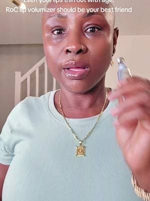 No lip shot, just RoC lip volumizer and the thinning lips and plumper @RoC Skincare #RoCskincare #tiktokmademebuyit #lipvolumizer #beautifullips #foryoudays