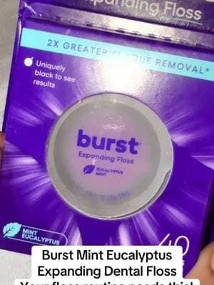 Burst Expanding Floss is designed to expand between teeth to help lift away plaque and food particles, with a refreshing mint eucalyptus flavor. Small habit, big oral-care energy! ✨ #BurstOralCare #ExpandingFloss #DentalFloss #OralCareRoutine #TikTokShop