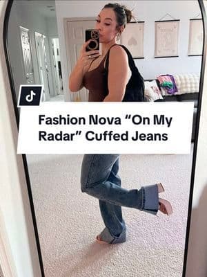 Fashion nova just launched here on TikTok shop and I love the wash of these jeans so much but they are so big on me. They are stretchy and really comfortable and nice quality. I may have to order a smaller size! #fashionnova #fashionnovajeans #cuffedjeans #tiktokshopspringglowup #shopwomenowned #creatorboostcamp #tiktokshopcreatorpicks #spotlightfinds
