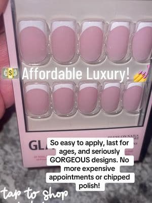 Nail salon results at home?! YES, PLEASE! 💅 Glamnetic press-on nails are my new obsession #Glamnetic #PressOnNails #DIYnails #Manicure #NailInspo #BeautyHacks #TikTokShop #AffordableBeauty #NailGoals #EasyNails @Glamnetic