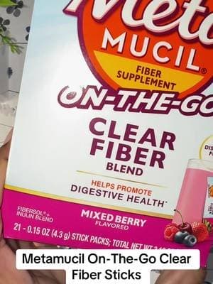 These mixed berry Metamucil stick packs make adding fiber to your routine extra convenient. Toss a few in your purse and you’re ready when you need them. 💜✨ #Metamucil #FiberSupplement #FiberRoutine #OnTheGoWellness #TikTokShop