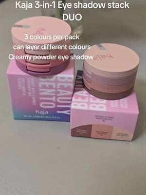 3-in-1 stack creamy powder eyeshadow DUO #kajauk #creamyeyeshadow #beautifuleyes #tiktokmademebuyit