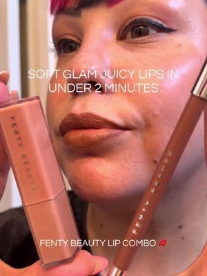 Trying the @Fenty Beauty Lip Lock’r Duo and I finally found an everyday nude lip combo that gives definition, shine, and comfort all in one 🤎✨ I used the Trace’d Out Longwear Waterproof Lip Liner in Pnut Butta paired with the Gloss Bomb Stix High-Shine Gloss Stick in Birthday Suit and the combo is SO good. The liner glides on creamy, helps define the lips, and has longwear transfer-resistant wear while the gloss stick adds juicy shine without feeling sticky or heavy. This combo gives soft glam, fuller-looking lips, and an easy everyday neutral lip that works for makeup lovers, busy moms, soft glam looks, and quick GRWM routines. If you love glossy nude lips, hydrating lip products, waterproof lip liners, or Fenty Beauty makeup… this duo is definitely worth trying. 🤎✨ #fentybeauty #lipcombo #tiktokshopsparkcreator #tiktokshopcreatorpicks #tiktokshopstockup
