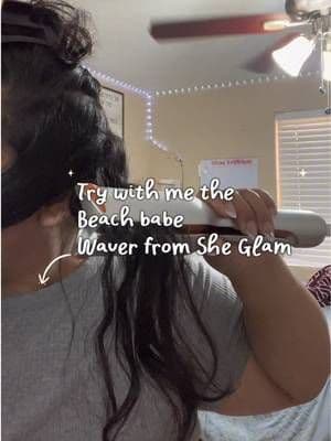 Loving the beach waver from @SHEGLAM HAIR 😍 #sheglam #waver #beachwavercurls #tiktokshopcreator #hairtok
