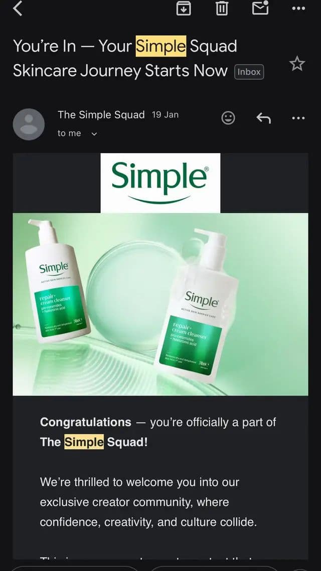 Still can’t get over this @SimpleSkincareUK #SIMPLESQUADUK #SIMPLESQUADUKLAUNCH #ad