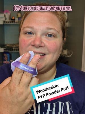 If your setting powder has been looking cakey, this might be the missing step! ✨ The @Wonderskin FYP Powder Puff helps press powder into the skin for a smoother, more blurred finish without disturbing your makeup. Soft, easy to use, and perfect for touch-ups throughout the day. 💖 Would you try this makeup hack? 👇 #tiktokshopsummersale #beauty #makeup #grwm #routine