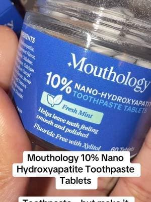 Mouthology gives you fluoride-free toothpaste tablets made with 10% nano hydroxyapatite. No tube, no toothpaste mess and super convenient for travel. ✈️🪥 #Mouthology #ToothpasteTablets #OralCare #TravelEssentials #TikTokShop