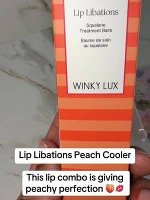 Lip Libations Peach Cooler pairs a lip product with Rose Tea Winky Lux blotting sheets for a cute little beauty combo that belongs in the purse. #LipLibations #LipCare #PeachCooler #BeautyFinds #TikTokShop