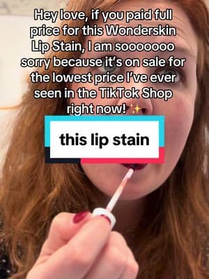 Lasts ALL.DAYβ¦. π
Snag the Wonderskin Lip Stain now for the lowest price ever in the TikTok Shop! π #TikTokMadeMeBuyI