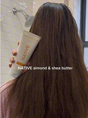NATIVE strengthening hair mask = stronger, softer hair in a minute ✨ Less breakage, more shine - that's the glow-up 💁🏻♀️ @influenster @Native #complimentary #GiftedByNative #AlmondSheaButterHairMask