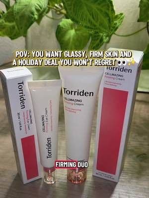 Holiday glow, secured 🎄✨ This Torriden CELLMAZING Firming Duo smooths pores, firms skin, and preps your makeup without greasiness. Perfect for dry, sensitive, or aging skin—and it’s on a holiday deal right now 💗 @TORRIDEN US #torriden #kbeautyfinds #antiagingskincare #holidayhustle #tiktokshopholidayhaul