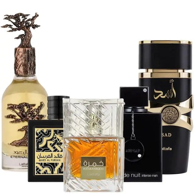 Five bold Lattafa fragrances, one unforgettable gift. From the floral-woody power of QAED AL FURSAN to rich oud and warm amber accords, this men’s bundle delivers a refined, long-lasting aura for every occasion—office, nights out, and special celebrations. Elevate his presence and let his fragrance speak before he does. #weeklydeals #payday #RushReady #tiktokshopsummersale #lattafa #mensfragrance #fathersdaygift #oudperfume #colognecollection