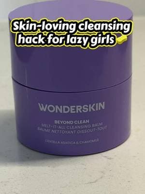 All-in-one makeup remover & cleanser. Leaving your skin super soft π This packaging is a total game changer for lazy skincare routines. No more digging your fingers into a tub! ππΌ@Wonderskin #cleansingbalm #skincareroutinetips #oddlysatisfying #makeupremoval #tiktokmademebuyit AD