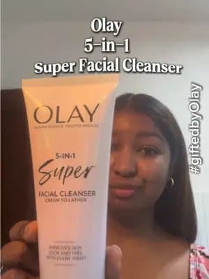 Probando el Olay 5-in-1 Super Facial Cleanser 🫧✨ Me encanta porque ayuda a limpiar la piel, remover el exceso de grasa y maquillaje, dejando mi piel limpia, fresca y lista para mi rutina de skincare. 💕 Un solo producto, una limpieza completa. #giftedbyOlay #Olay #OlaySuper #FacialCleanser #Skincare @Olay Skin Care