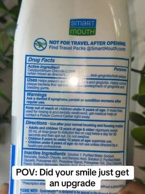 🛒 SmartMouth Clinical Zinc Activated Mouthwash 2 Bundle is linked in my TikTok Shop #TikTokShopFinds #TikTokMadeMeBuyIt #OralCareMustHaves #HygieneRoutine #BathroomEssentials
