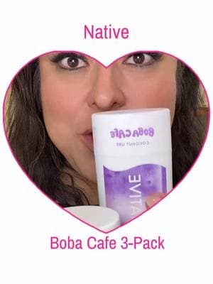 The new @Native Boba Cafe deodorant bundle is officially my favorite scent drop. 🍓🧋 Brown Sugar Boba, Strawberry Matcha, and Coconut Ube all smell SO good, and I can’t decide which one I love most. If you love sweet, gourmand scents, this limited-edition Native Discovery Set is definitely worth checking out. 🤎✨ #native #nativepartner #cleanskincare #tiktokmademebuyit #aluminumfreedeodorant