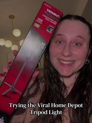 Testing the viral @The Home Depot tripod light so you don’t have to 💡 #TikTokMadeMeBuyIt #CreatorSetup #TripodLight #ContentCreator #NYCCreator