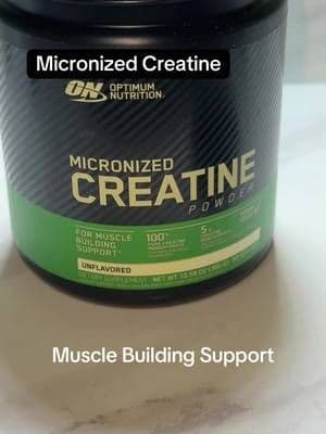 Optimum Nutrition Micronized Creatine- Supporyd muscle building #creatine #musclebuildingtips #micronizedcreatine #tiktokmademebuyit