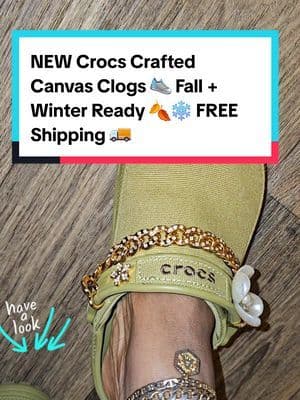 NEW Crocs Crafted Canvas Clogs 👟 Built for Fall + Winter 🍂❄️ All-day comfort, sleek style, and yes — FREE Shipping 🚚. Don’t miss this upgrade. … #fyp #abbydames #Crocs #CrocsStyle #CrocsOutfit #CrocsLove #CrocsTok #CrocsTrend #ComfyStyle #FallFashion #TikTokShopRestock #tiktokshopcreatorpicks #BahamianCreator #BahamianInfluencer #CaribbeanCreator #CaribbeanInfluencer #Austininfluencer #Austincreator #Texasinfluencer #Texascreator #UGC #TikTokpartner #blacktiktok #TikTokShopFallDealsForYou #AutumnLiving #TikTokShopBlackFriday #TikTokShopCyberMonday #SuperBrandClub #ViralOnTikTokShop #FentySuperBrandDay #susteassuperbrandday