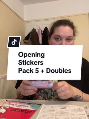 Opening Stickers Pack 5 + Doubles #tiktokmademebuyit #sanrio #springdeals #hellokittystickerbook #openingstickerpacks