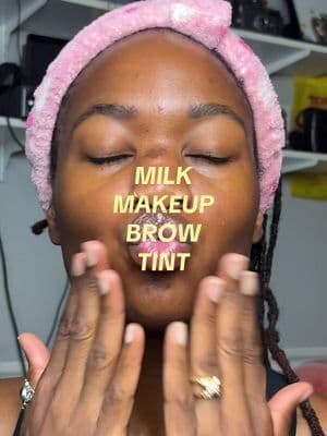 A little goes a long way with the kush high roll brow tint by milk makeup ! in just a couple strokes the tiny bristles lifted my brows nicely !😍 #browtint #milkmakeup #browtutorial #newmakeup #tiktokshopmakeup