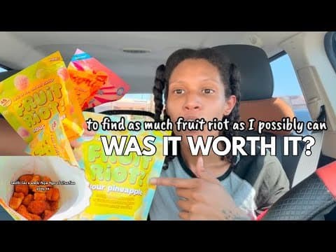 Searching for The Viral Frozen Sour Grapes & Fruit from @eatfruitriot in My City + In Car Taste Test