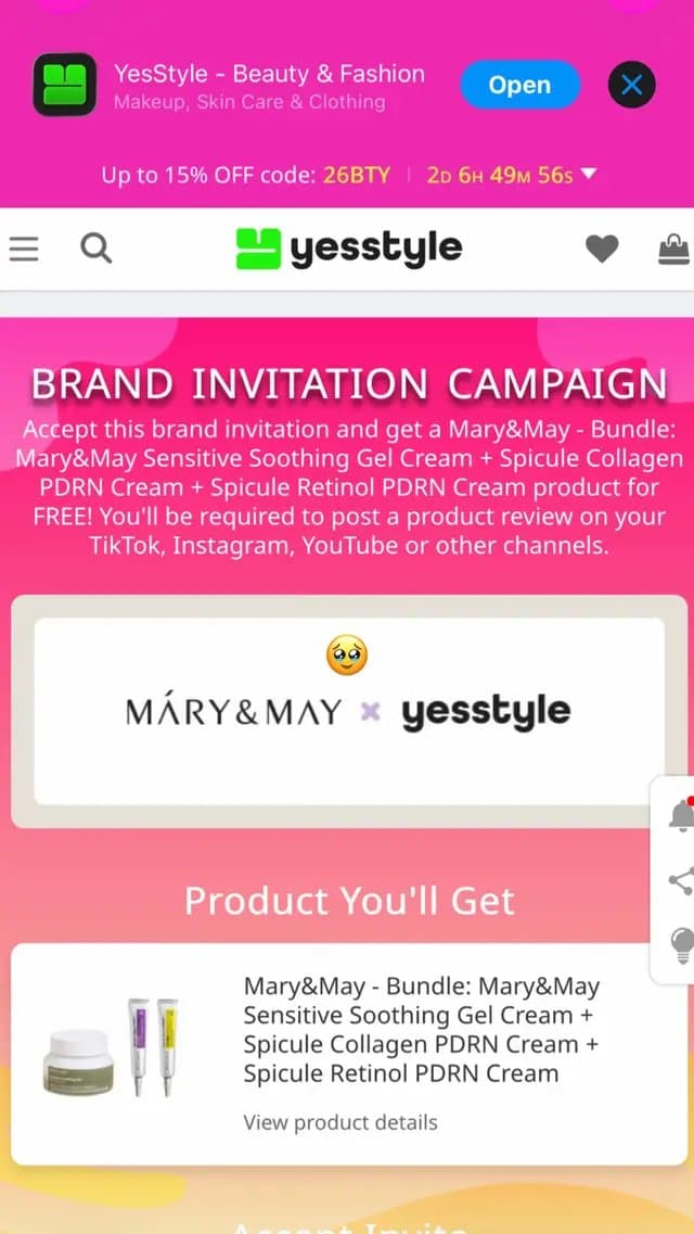 #yesstyle #maryandmay #pr #brand #skincare