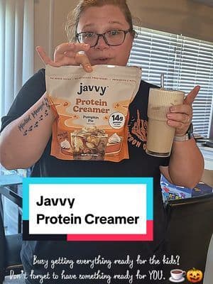 POV: You’re busy getting EVERYTHING ready for the kids… school mornings, lunches, backpacks, schedules, outfits… but what about you? 🎒🍂 That’s why I’m making sure my @Javvy Pumpkin Pie Protein Creamer is ready to go too. 🎃☕ An easy way to turn my morning coffee into a fall-flavored protein moment while I’m running around getting everyone else ready. Because the kids aren’t the only ones who need to be fueled for the day. 😂🙌 Pumpkin pie coffee + protein + busy mom mornings? YES PLEASE. 🎃🤎 #tiktokshopbacktoschool #coffee #Pumpkin #morning #pumpkinseason