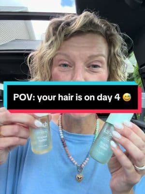 Day 4 hair but she still smells GOOD ๐๐ @Kitsch hair perfume might be my new favorite non wash day hair product. Coastal Sorbet and Beachy Gelato both smell sooo good ๐ #tiktokshopsummersale #summerwins #weeklydeals #hairperfume #kitsch Kitsch hair perfume, hair perfume for women, Kitsch Coastal Sorbet hair perfume, Kitsch Beachy Gelato hair perfume, best hair perfume, hair fragrance mist, perfume for hair, non wash day hair products, curly hair refresh, day 3 hair, day 4 hair, hair that smells good, summer hair perfume, TikTok viral hair products, beauty products for busy moms