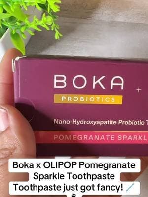 Boka teamed up with OLIPOP for this Pomegranate Sparkle nano-hydroxyapatite toothpaste, designed to support everyday enamel care while bringing a fun flavor to your brushing routine. β¨ #Boka #OLIPOP #NanoHydroxyapatite #ToothpasteFinds #TikTokShop