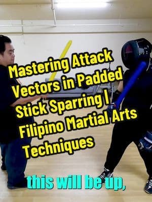 In padded stick point sparring, manipulating your opponent’s movements can determine their attack vectors before they st