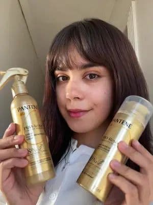 Llevo usando estos productos una semanita y mi pelito nota los cambios 🐛 #PanteneMolecular #Publicidad #DesafiaElDañoFM @pantenelatino @For_Me