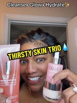 Skin needs a drink? 💧 Try Clinique’s three-step routine for a fresh, hydrated glow!✨ #Clinique #moisturesurge #hydratingskincare #tiktokshopblackfriday #discoveryourgift @Clinique