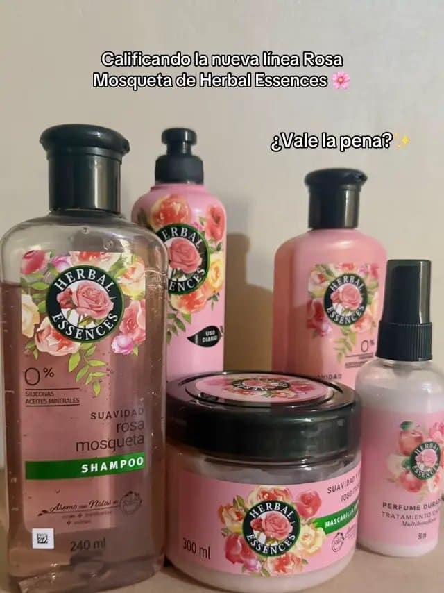 Aquí les dejo un pequeño review de cada producto de la nueva línea de @Herbal Essences LA ✨ #RosaMosqueta #HerbalRosaMosquetaPEFM #publicidad @For_Me #ugc #ugccreator